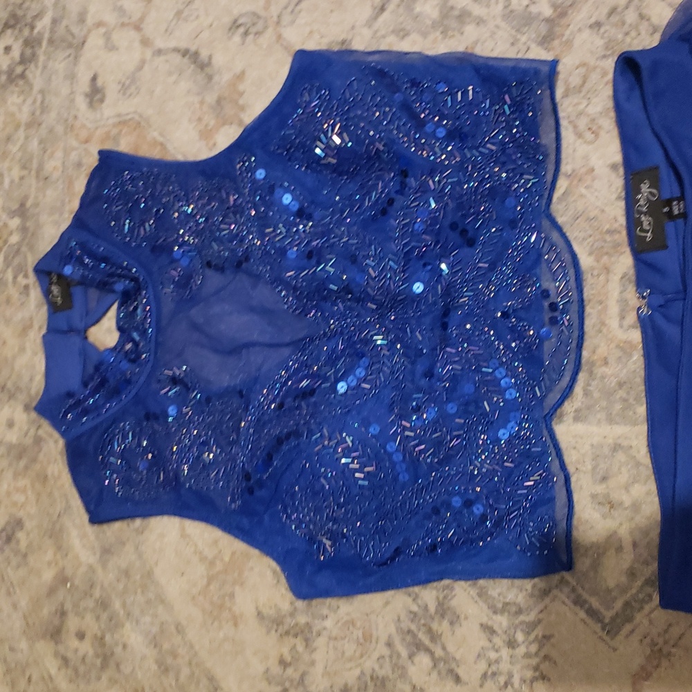 Vintage! 2 Piece Royal Blue Set. - Picture 2 of 6